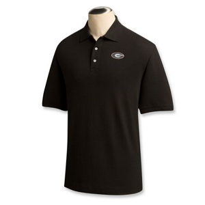 Georgia Bulldogs Men's Ace Polo - Black